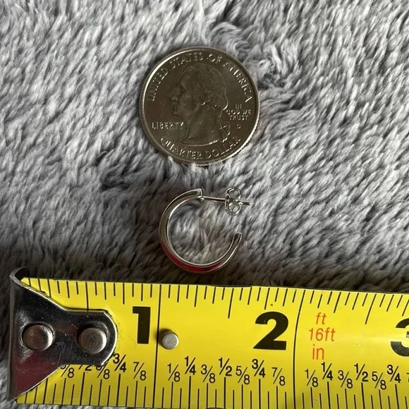 NEW Coach Huggie Earrings Pink / Silver With Butterfly Closure - Picture 12 of 15